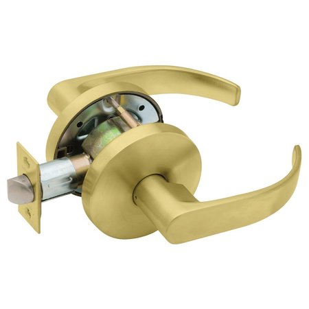 FALCON Grade 2 Communicating/Exit Cylindrical Lock, Non-Keyed, Quantum Lever, Standard Rose, Satin Brass W161D Q 606